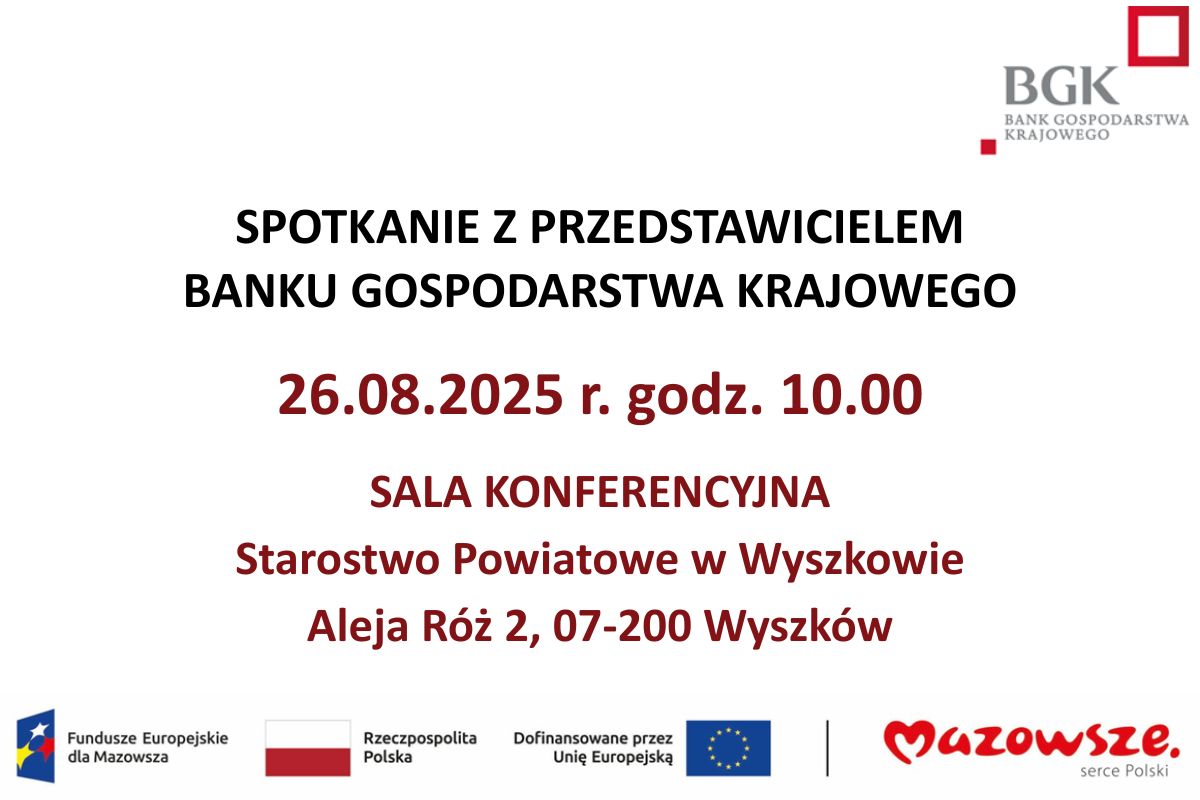 Ikona do artykułu: Spotkanie dla przedsiębiorców - pożyczki z Banku Gospodarstwa Krajowego